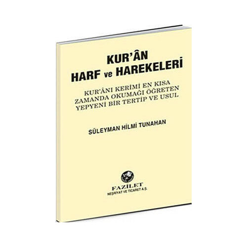 Kur'an Harf ve Harekeleri (Büyük) Süleyman Hilmi Tunahan