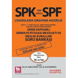 SPK Lisanslama Sınavına Hazırlık - Geniş Kapsamlı Sermaye Piyasası Mevzuatı ve Meslek Kuralları Dene Adalet Hazar