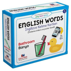 Bathroom - Banyo - English Words - İngilizce Kelime Kartları  Kolektif
