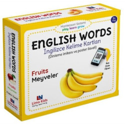 Fruits-Meyveler - English Words - İngilizce Kelime Kartları  Kolektif