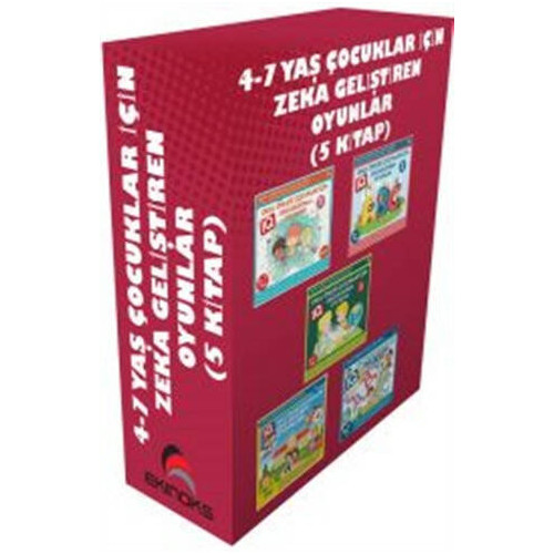 4-7 Yaş Çocuklar İçin IQ Zeka Geliştiren Oyunlar - 5 Kitap Takım  Kolektif