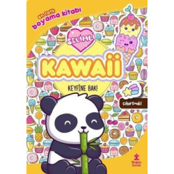 Sevimli Kawaii-Keyfine Bak! En Tatlı Boyama Kitabı - Çıkartmalı! Kolektif