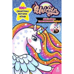 I Love Unicorn 100+ Çıkartmalı Boyama Kitabı Kolektif