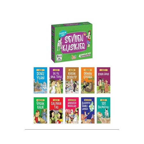 Çocuklar için Sevilen Klasikler Set+Soru Kitapçığı - 10 Kitap Takım  Kolektif