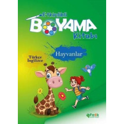 Hayvanlar - Etkinlikli Boyama Kitabı - Türkçe - İngilizce Kolektif
