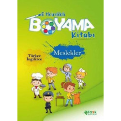 Meslekler - Etkinlikli Boyama Kitabı - Türkçe - İngilizce Kolektif
