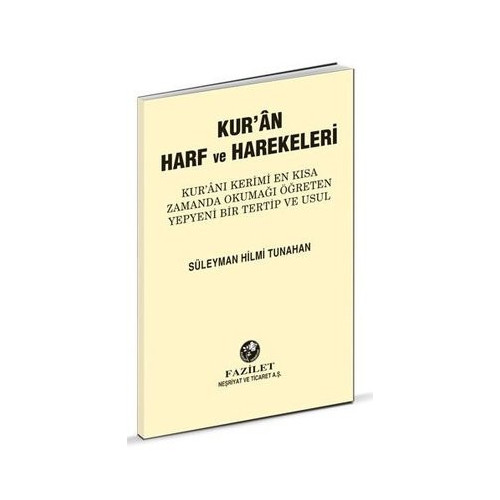 Kur'an Harf ve Harekeleri - Orta Boy Süleyman Hilmi Tunahan