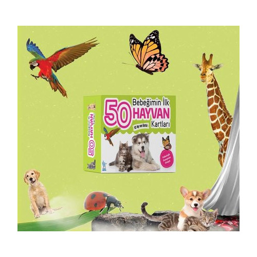 Bebeğimin İlk  50 Hayvan Kartları  Kolektif