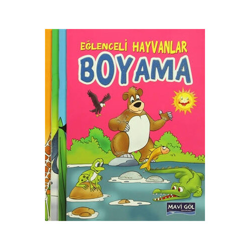 Eğlenceli Hayvanlar Boyama (4 kitap) - Kolektif