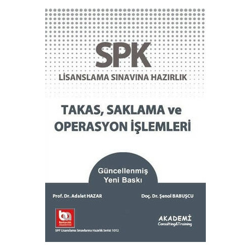 SPK Lisanslama Sınavına Hazırlık Takas Saklama ve Operasyon İşlemleri - Adalet Hazar