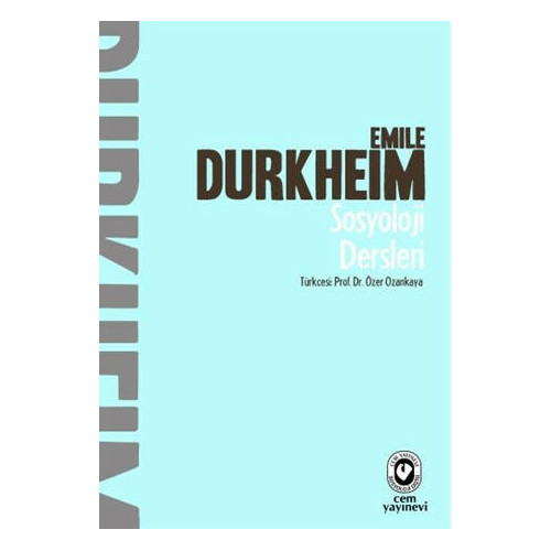 Sosyoloji Dersleri Emile Durkheim